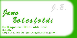 jeno bolcsfoldi business card